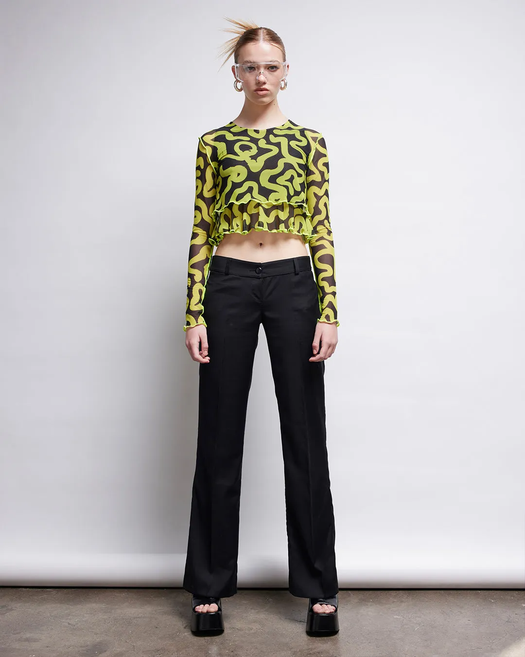 Top Loire Black & Yellow Print