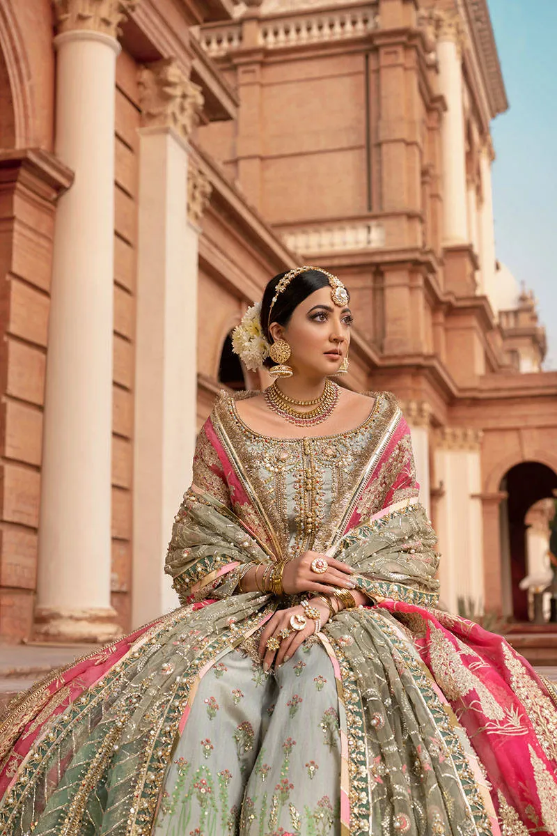 Traditional Raw Silk Gharara Kameez Bridal Dress #BS766