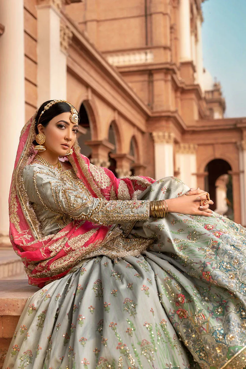 Traditional Raw Silk Gharara Kameez Bridal Dress #BS766