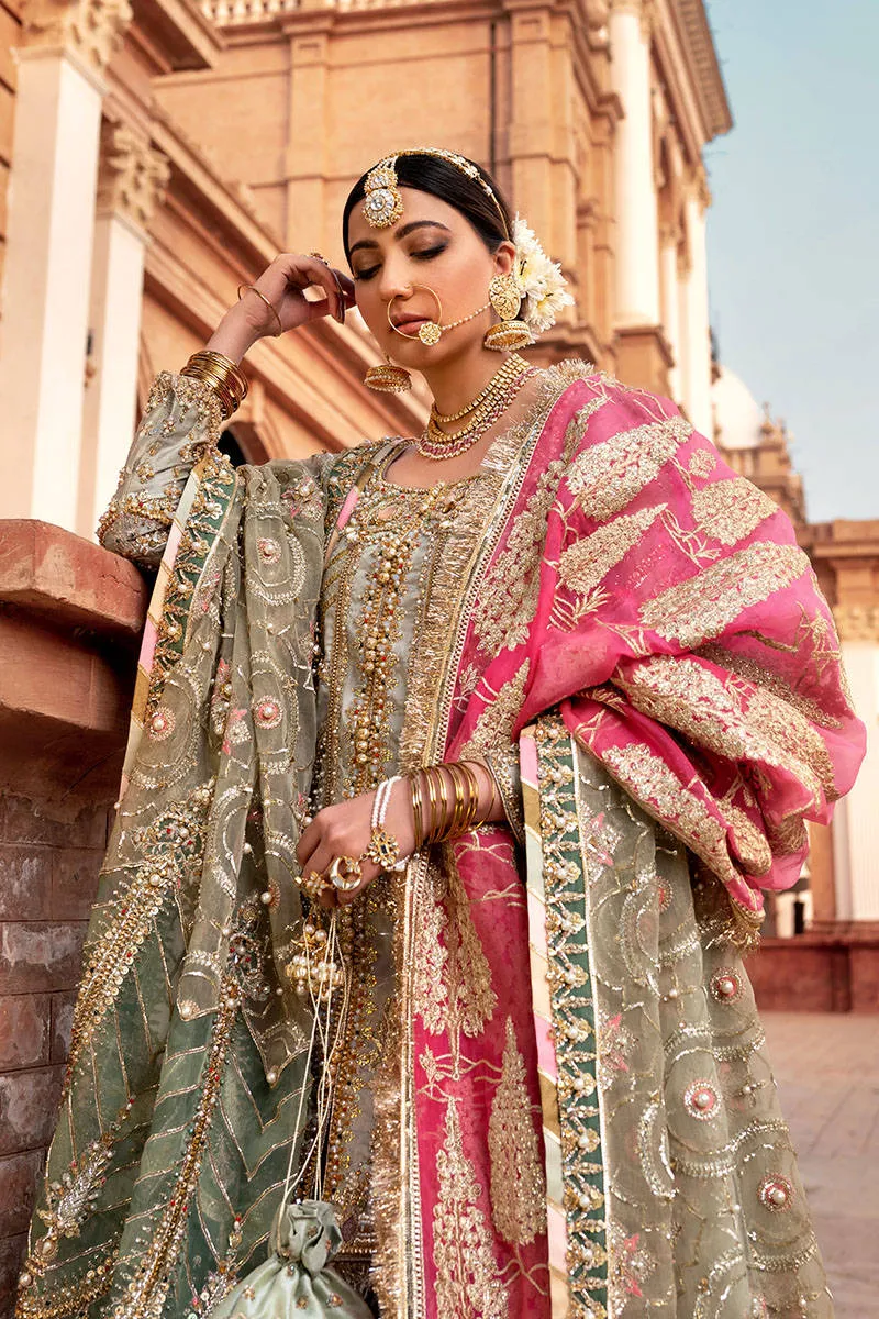 Traditional Raw Silk Gharara Kameez Bridal Dress #BS766