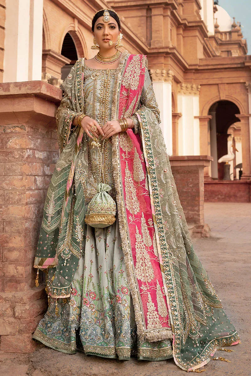 Traditional Raw Silk Gharara Kameez Bridal Dress #BS766