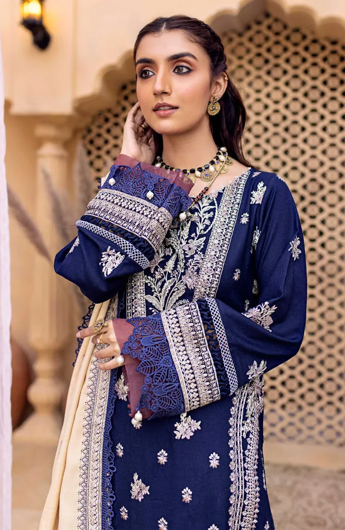 Traditional Royal Blue Embroidered Pakistani Salwar Kameez Party Wear