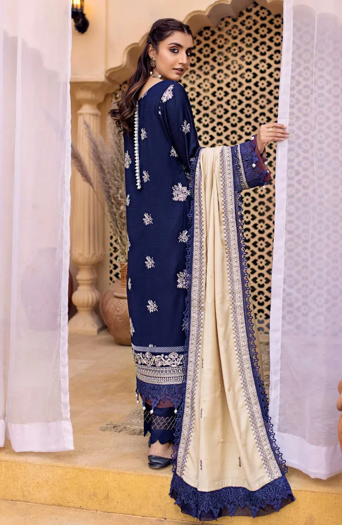 Traditional Royal Blue Embroidered Pakistani Salwar Kameez Party Wear