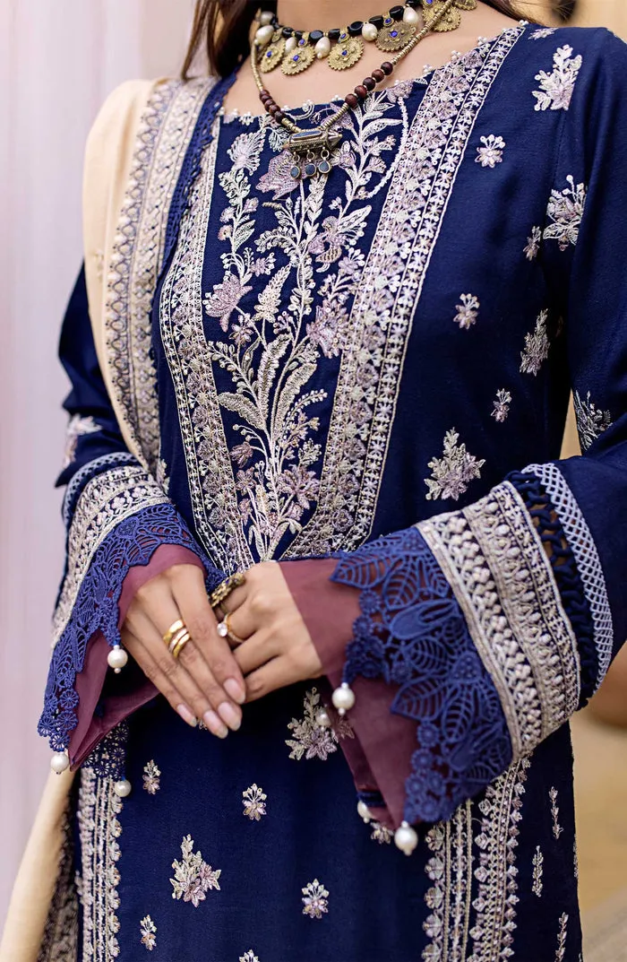 Traditional Royal Blue Embroidered Pakistani Salwar Kameez Party Wear