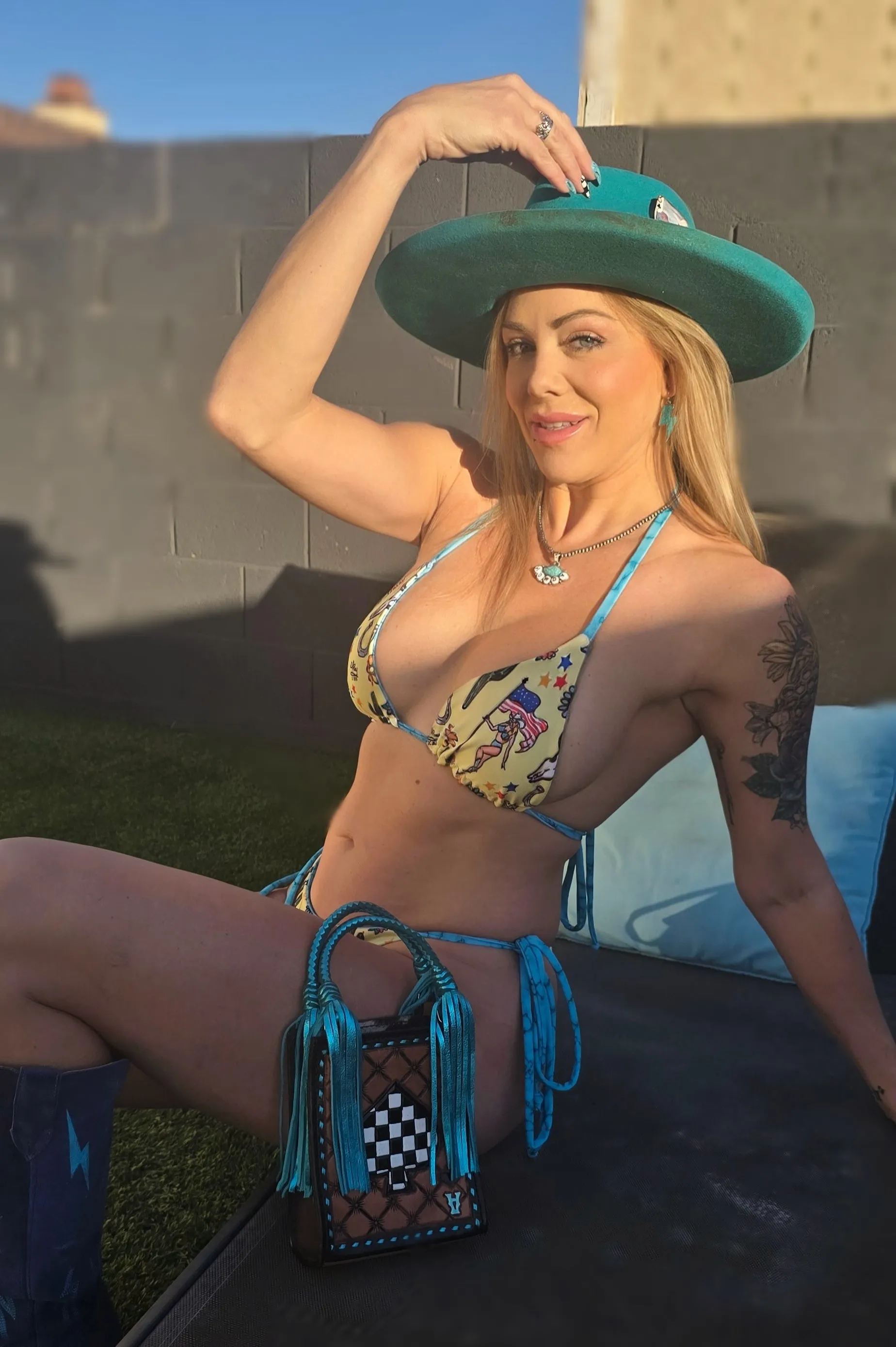Turquoise Darlin' Triangle Top
