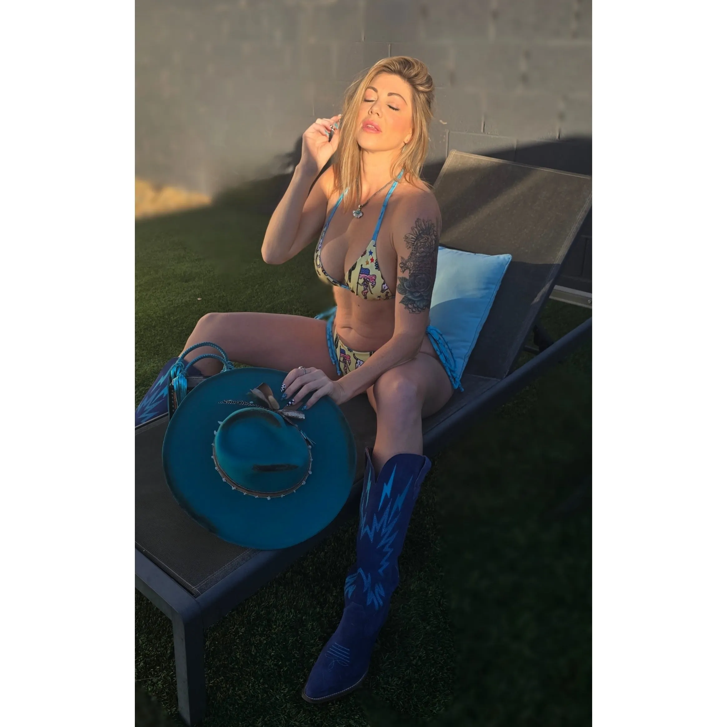 Turquoise Darlin' Triangle Top