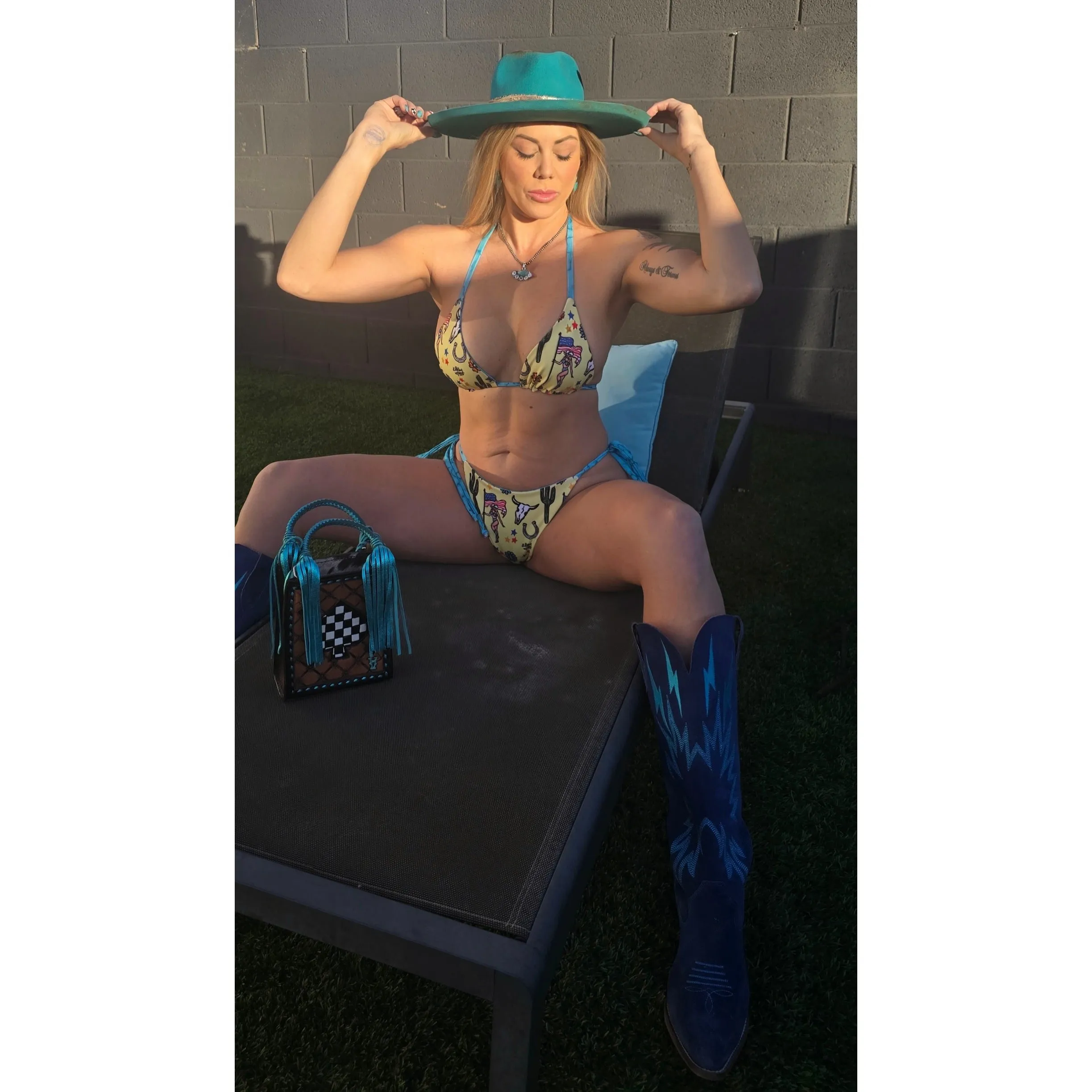 Turquoise Darlin' Triangle Top