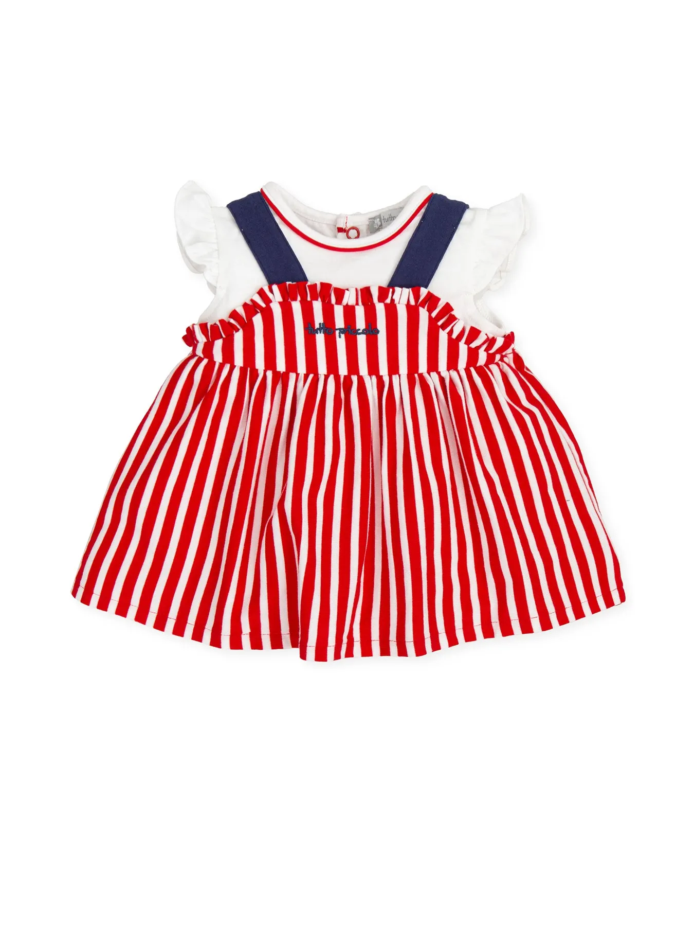 Tutto Piccolo Baby Girl Red Stripe Dress