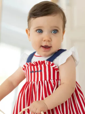 Tutto Piccolo Baby Girl Red Stripe Dress