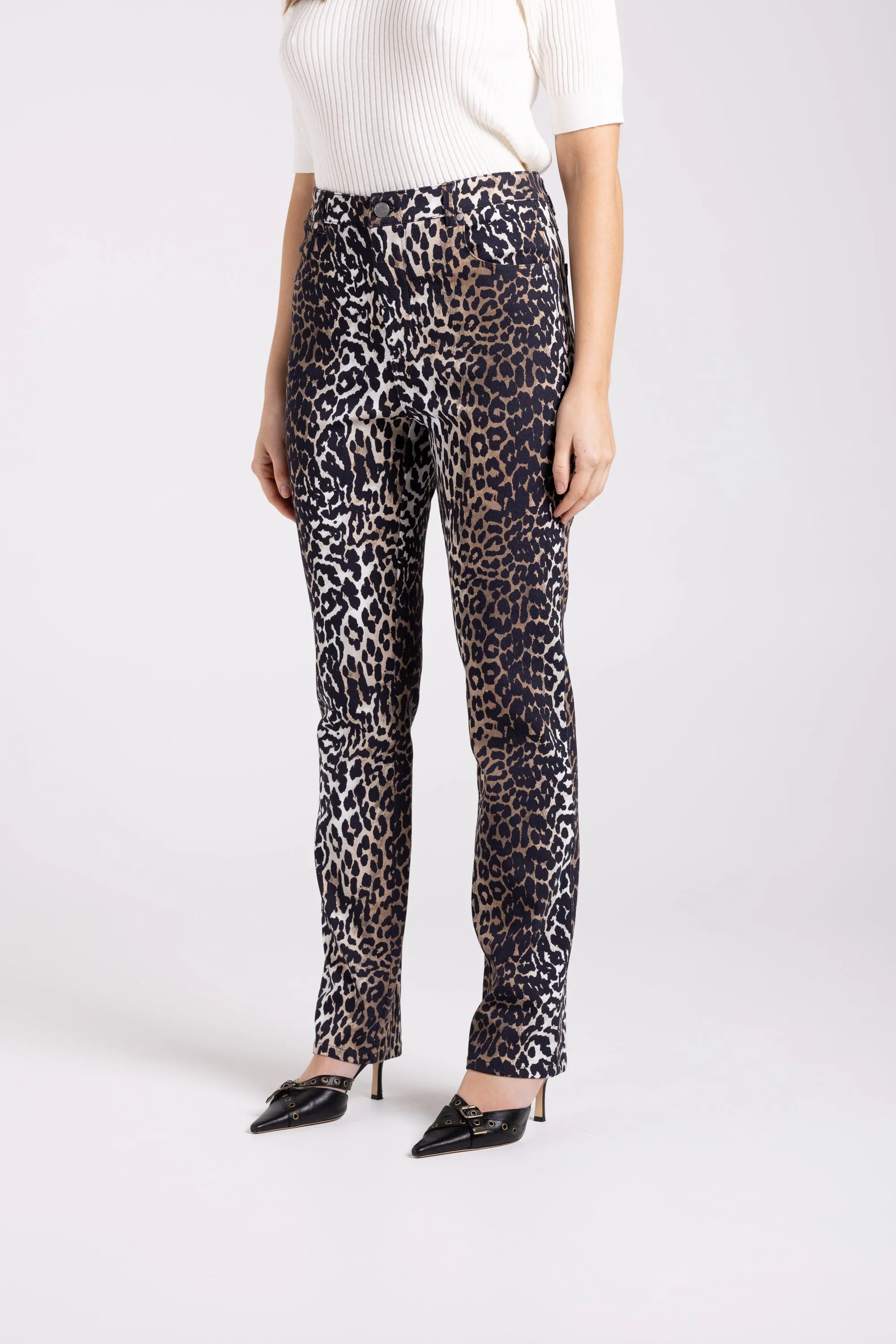 Two T's leopard print jeans