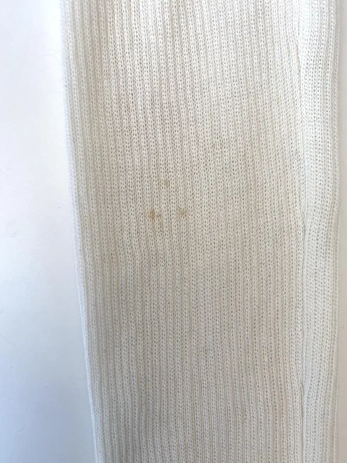 Ulla Johnson Top Maritza Cream Fine Ribbed Cotton Size Medium Ruffled Pullover