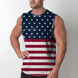 USA FLAG PRINTED TANK TOP