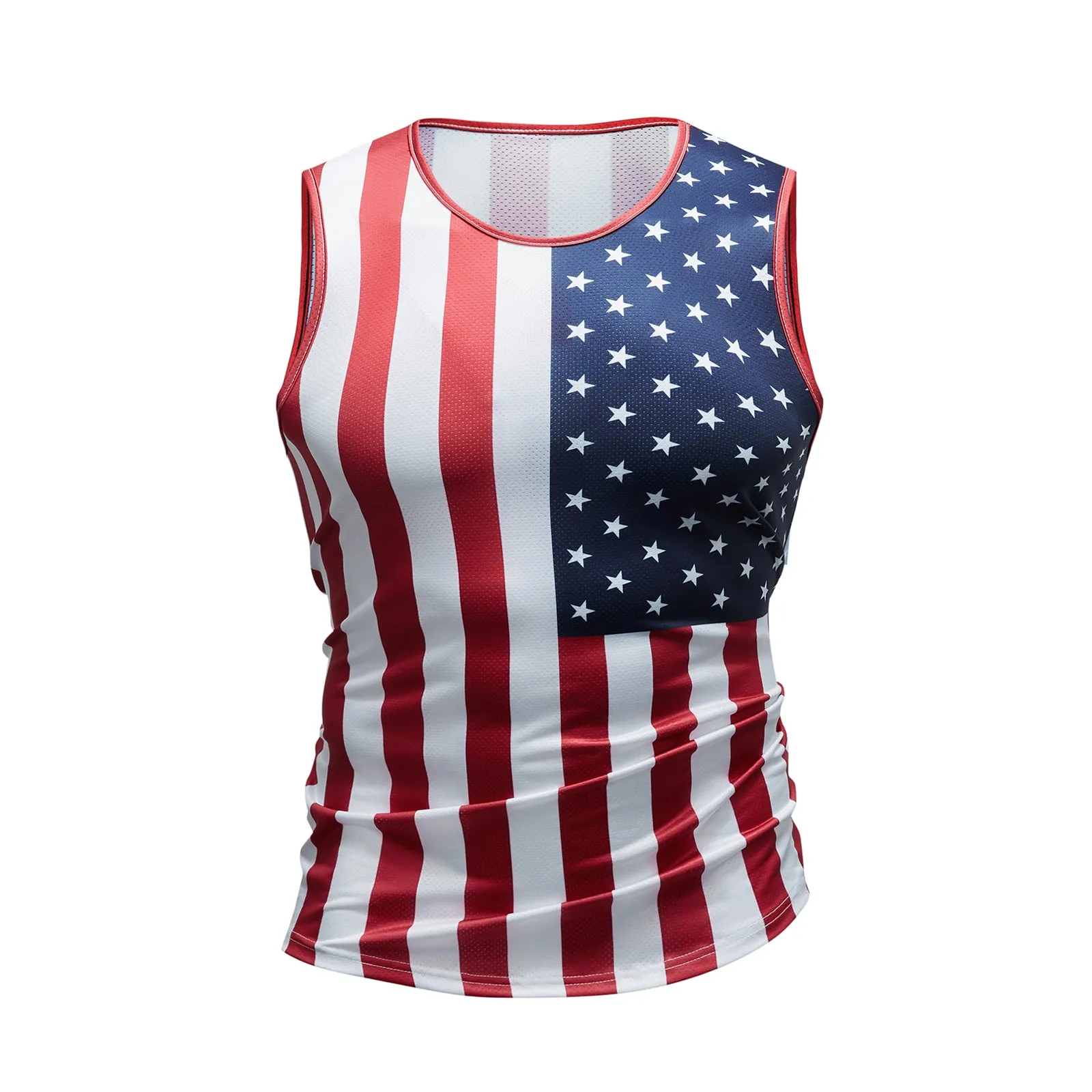 USA FLAG PRINTED TANK TOP