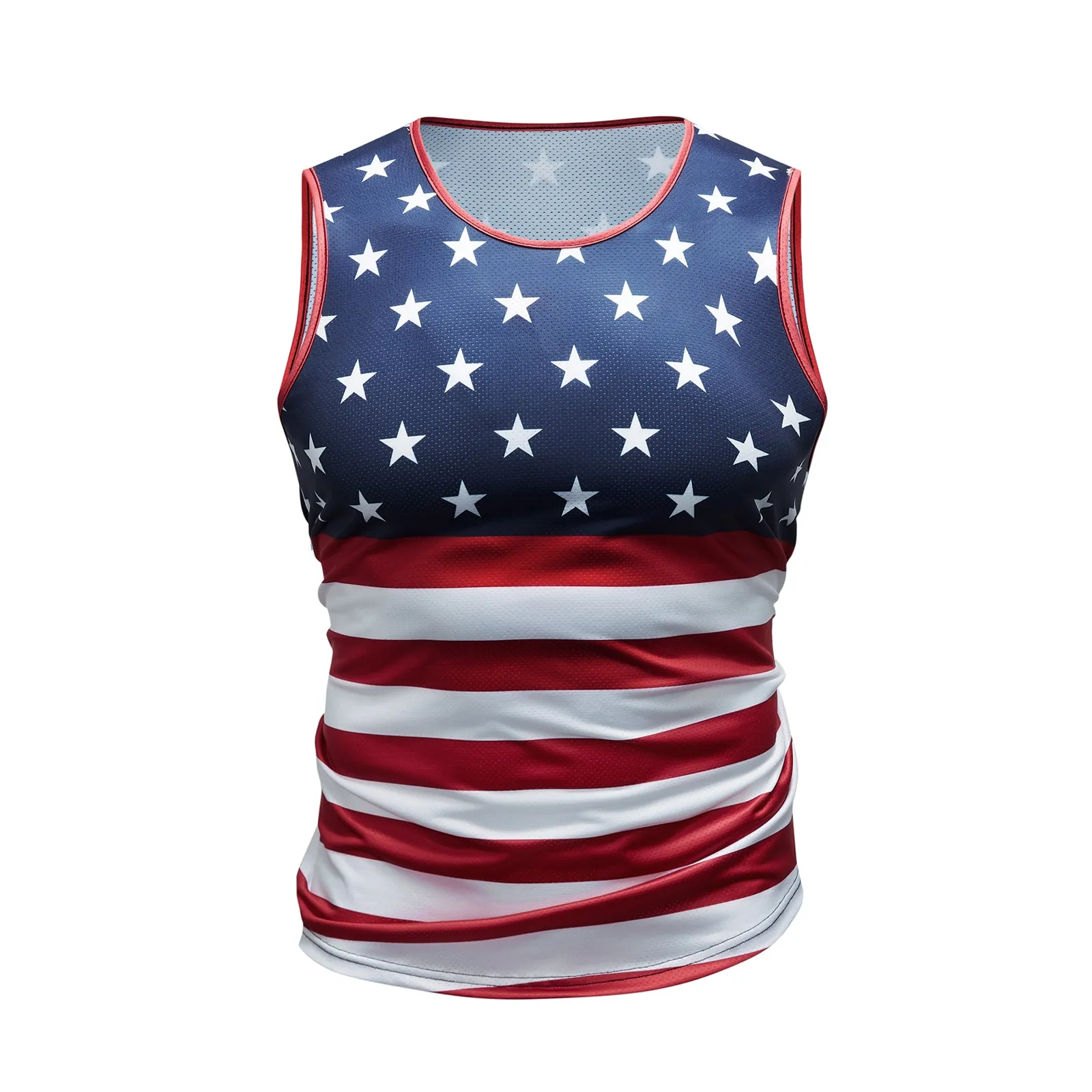 USA FLAG PRINTED TANK TOP
