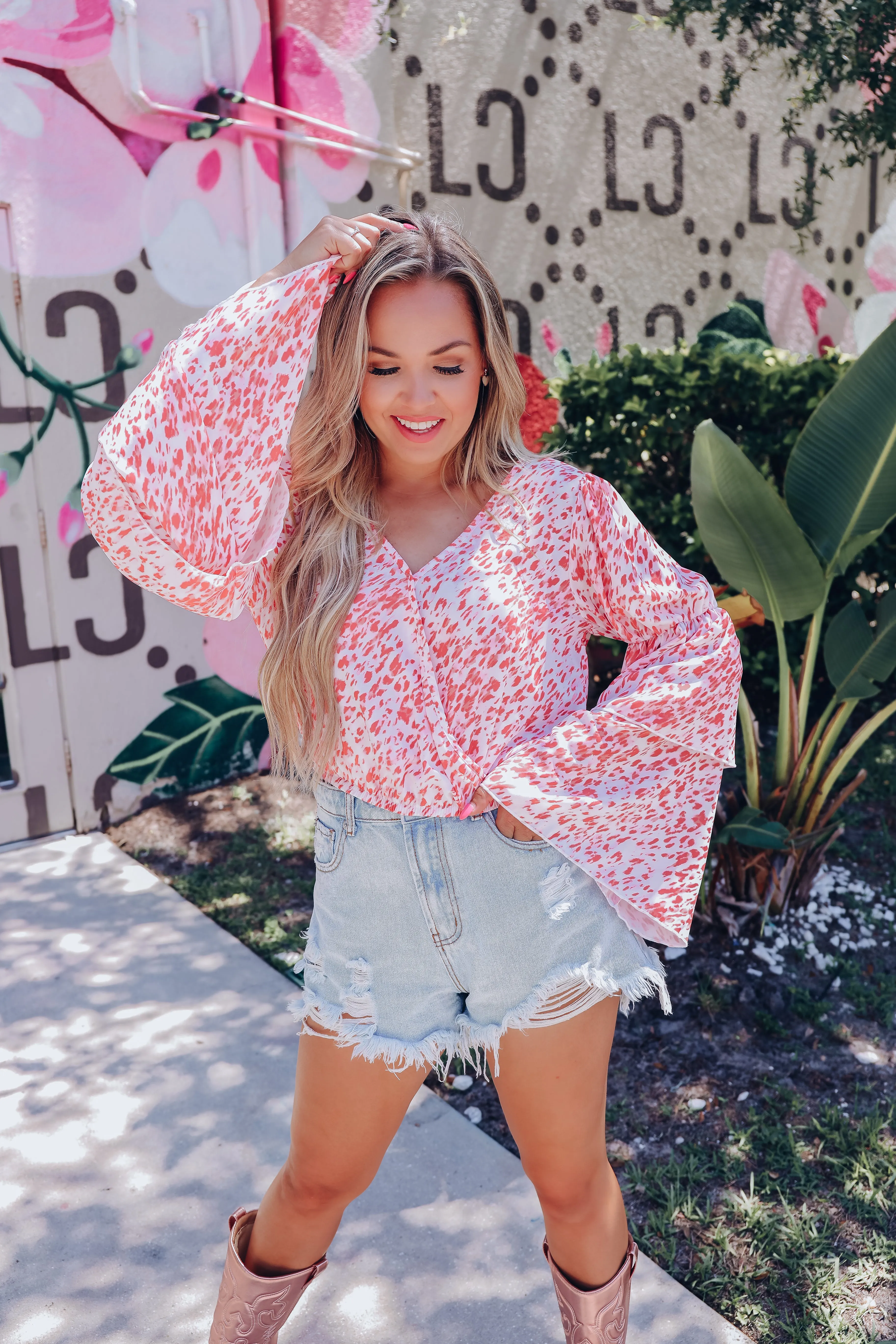 Valencia Animal Print Top - Pink