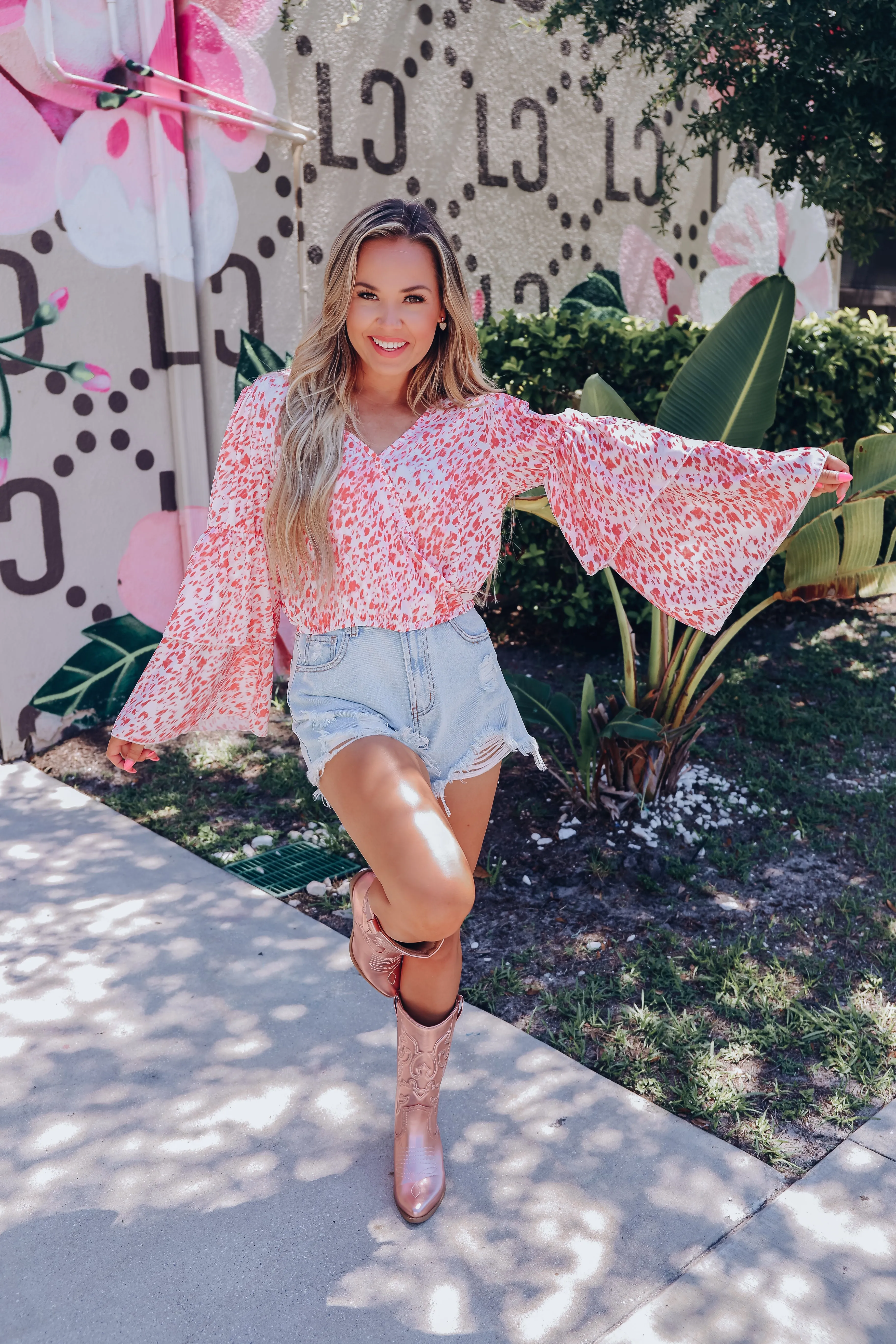 Valencia Animal Print Top - Pink