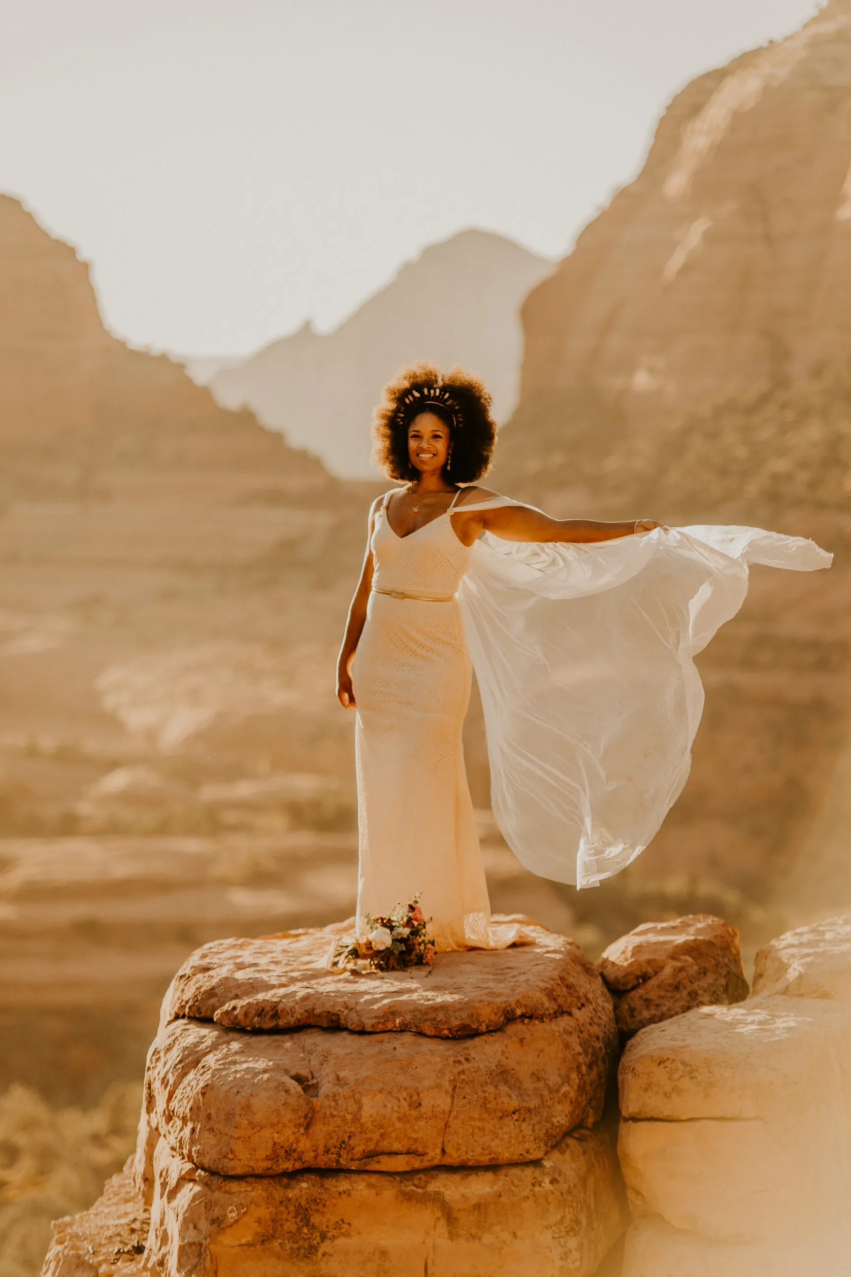 Vegan Alternative Draped Wedding Cape Veil, Bridal Dress Cover-Up