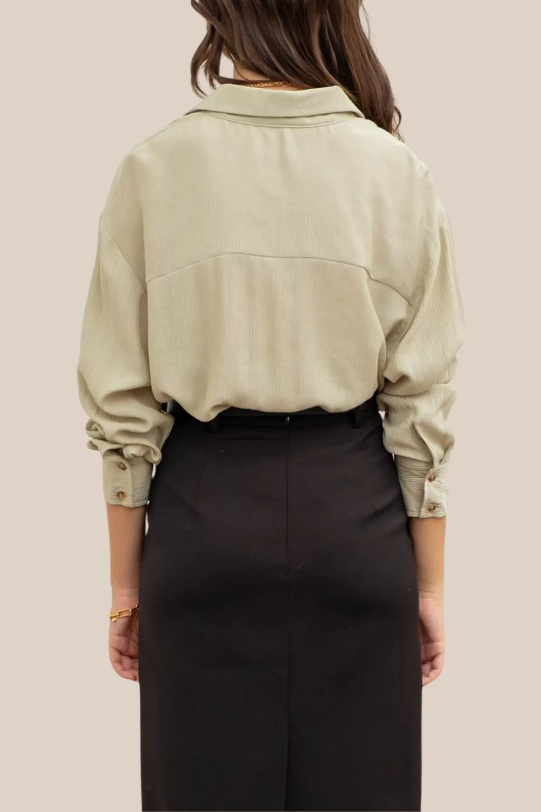VERA BUTTON DOWN-OLIVE