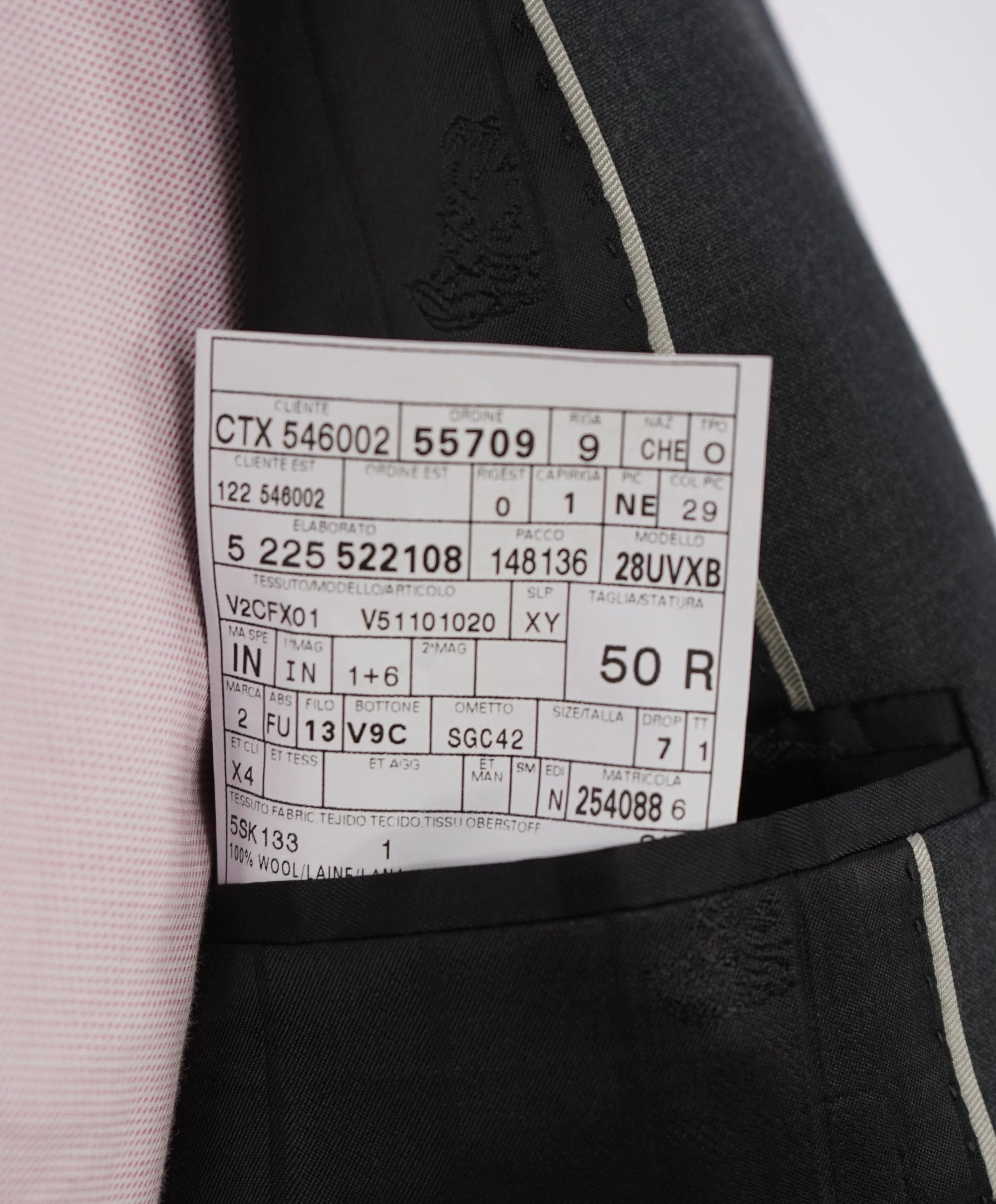 VERSACE COLLECTION - Solid Gray Wool Suit Logo Buttons  - 40R