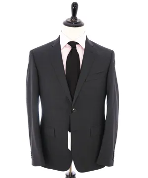 VERSACE COLLECTION - Solid Gray Wool Suit Logo Buttons  - 40R