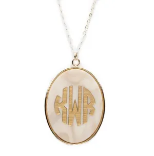 Vineyard Oval Monogram Necklace