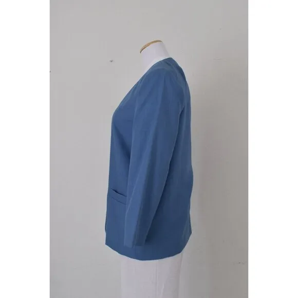 Vintage 90s Blue Lightweight Blazer by Counterparts Petite |  size 8