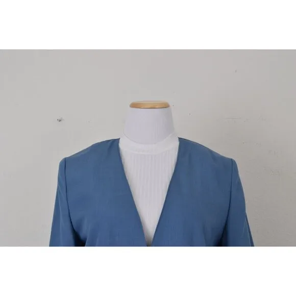 Vintage 90s Blue Lightweight Blazer by Counterparts Petite |  size 8