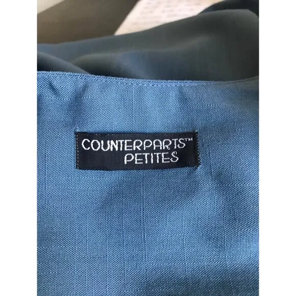 Vintage 90s Blue Lightweight Blazer by Counterparts Petite |  size 8