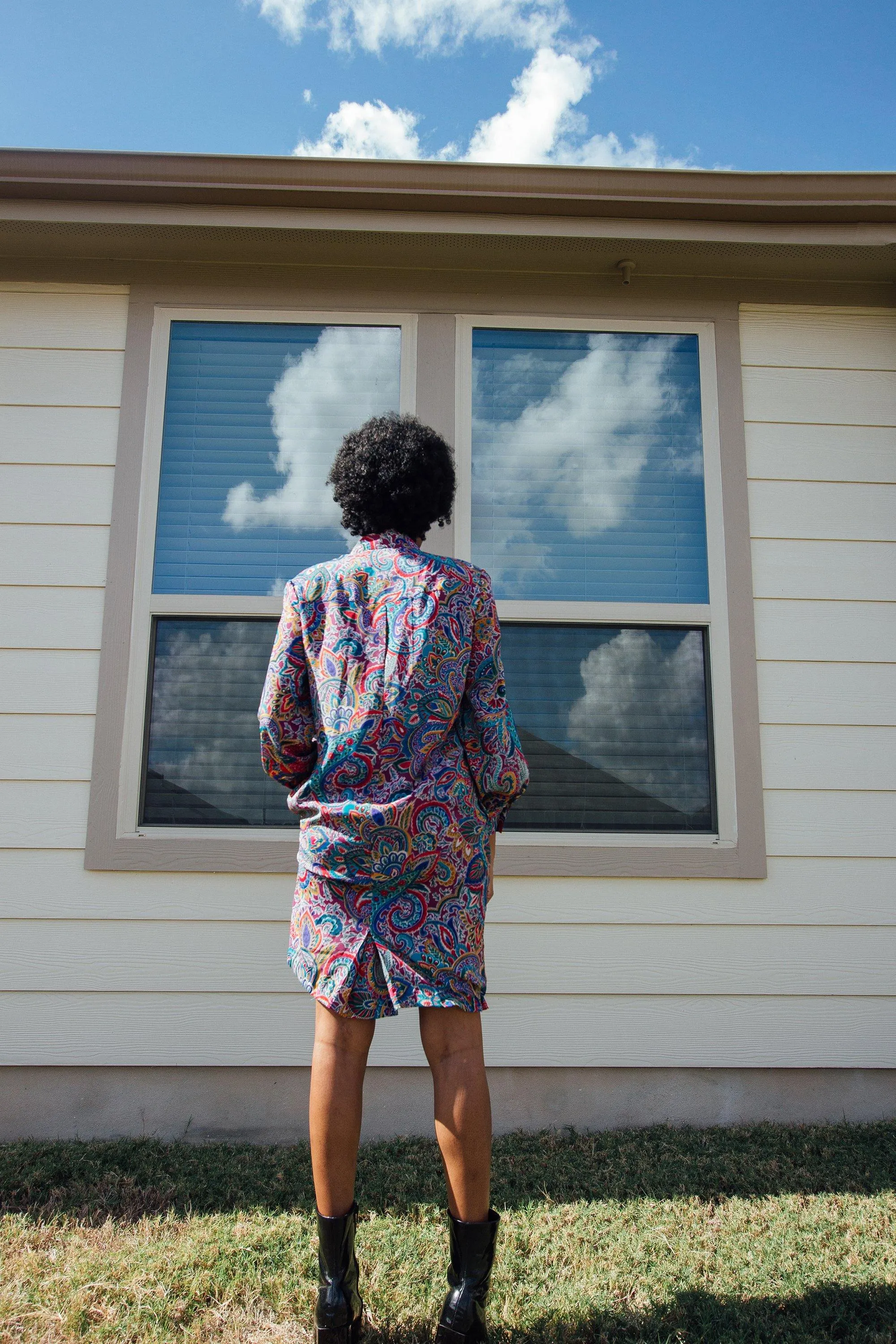 Vintage Psychadelic Shirt Dress | S
