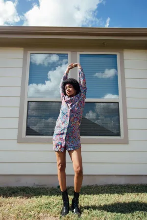 Vintage Psychadelic Shirt Dress | S