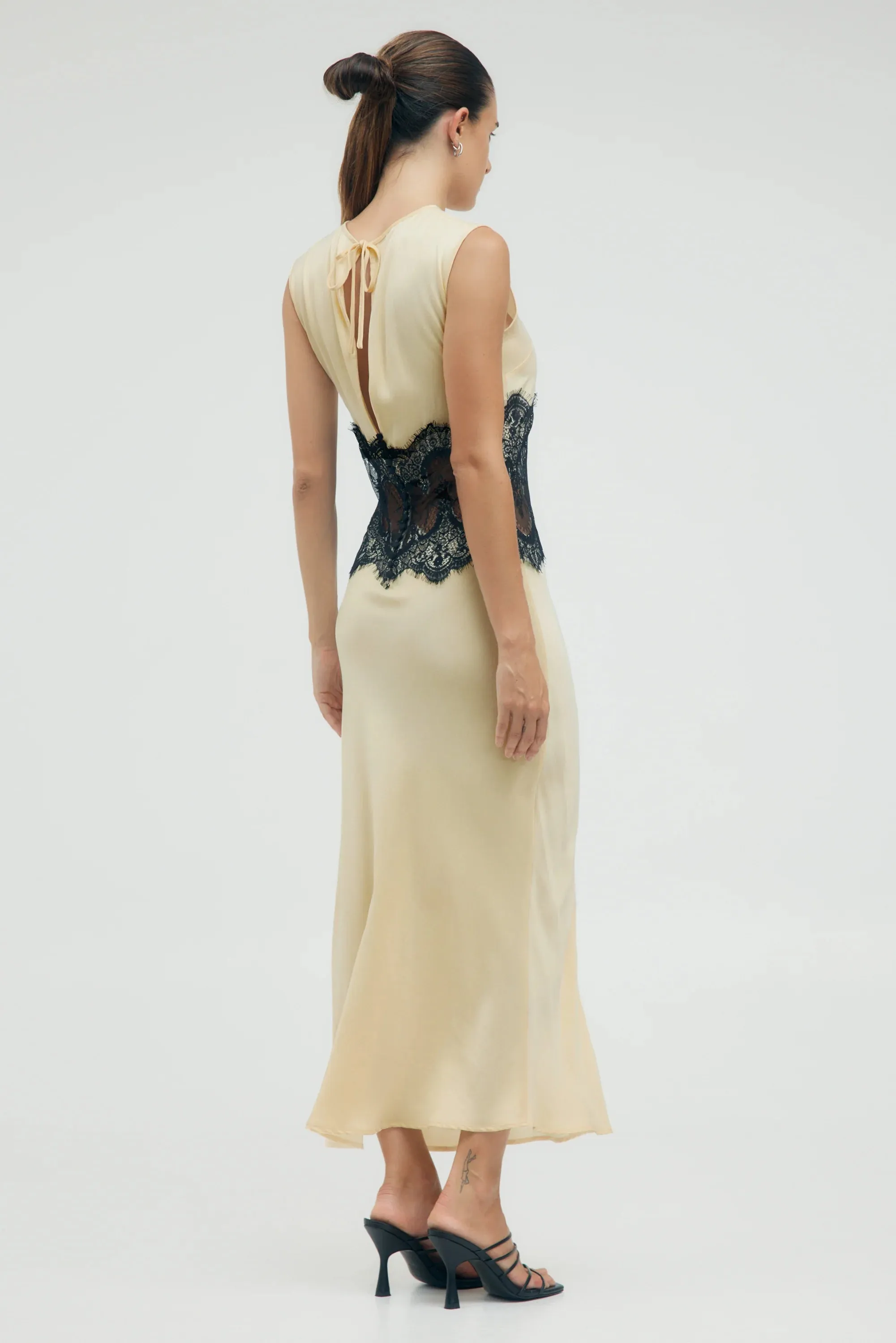 VISIONS LACE TRIM TANK DRESS