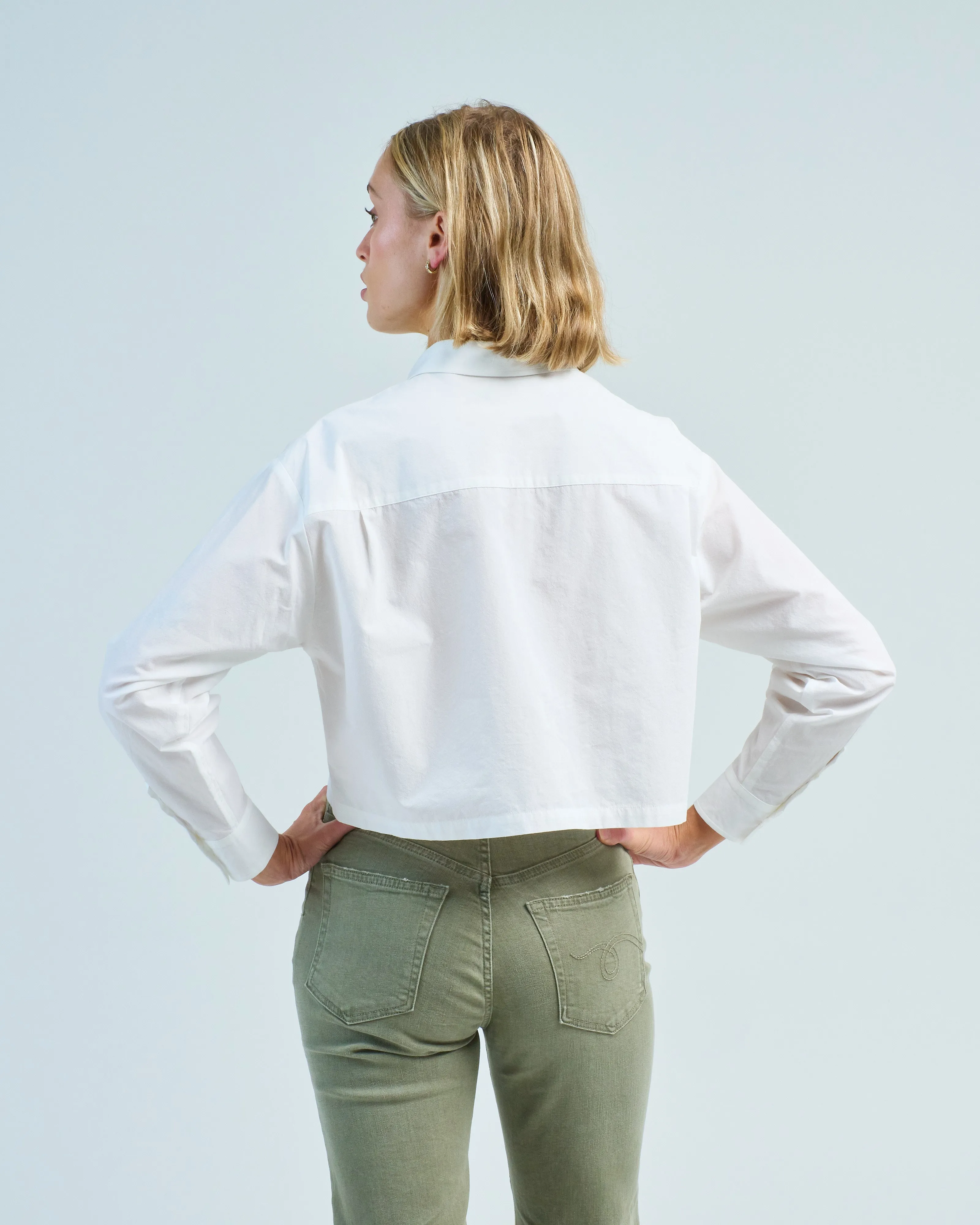 washed cotton short button down