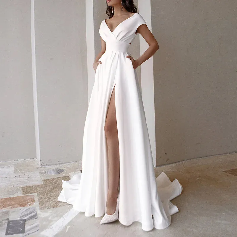 Wedding Guest Dresses: Red Black White Mid Rise Solid Elegant Commuting Evening