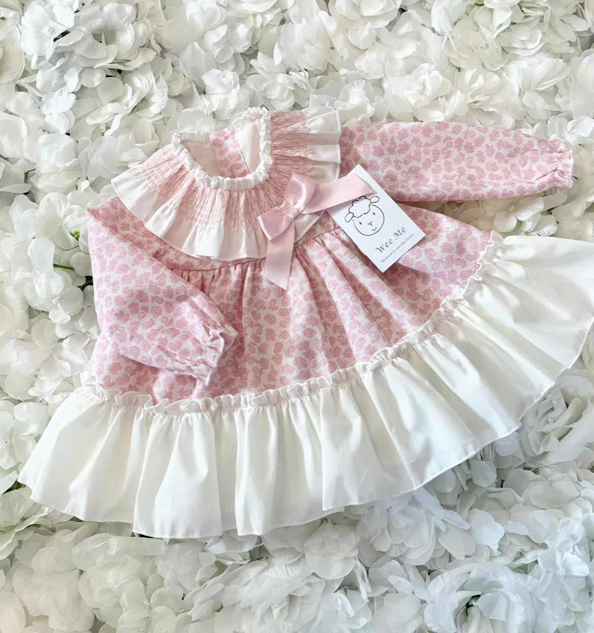 Wee Me Pink Floral Dress With Pants