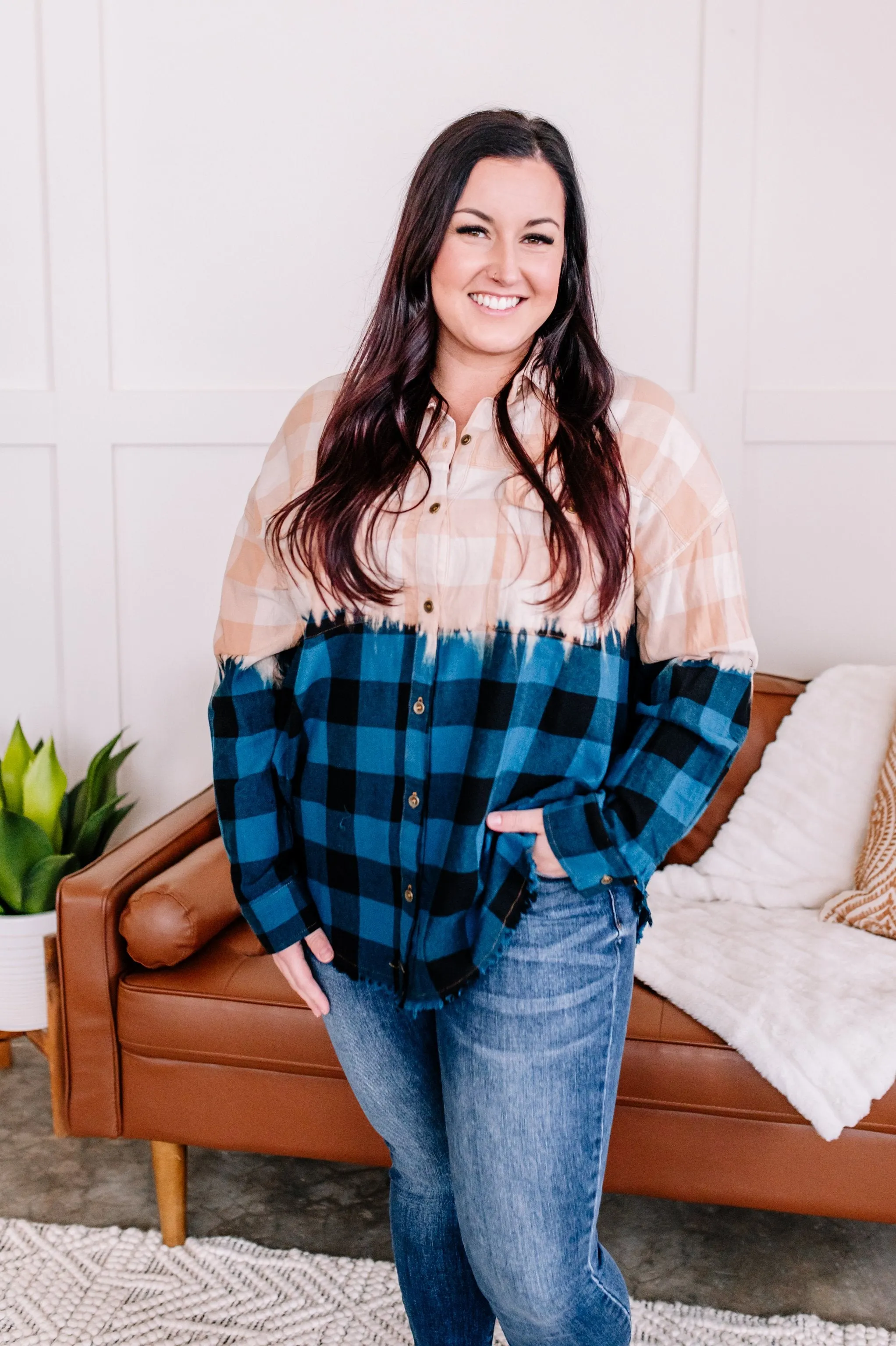 Well I'll Be Dipped Button Down Top