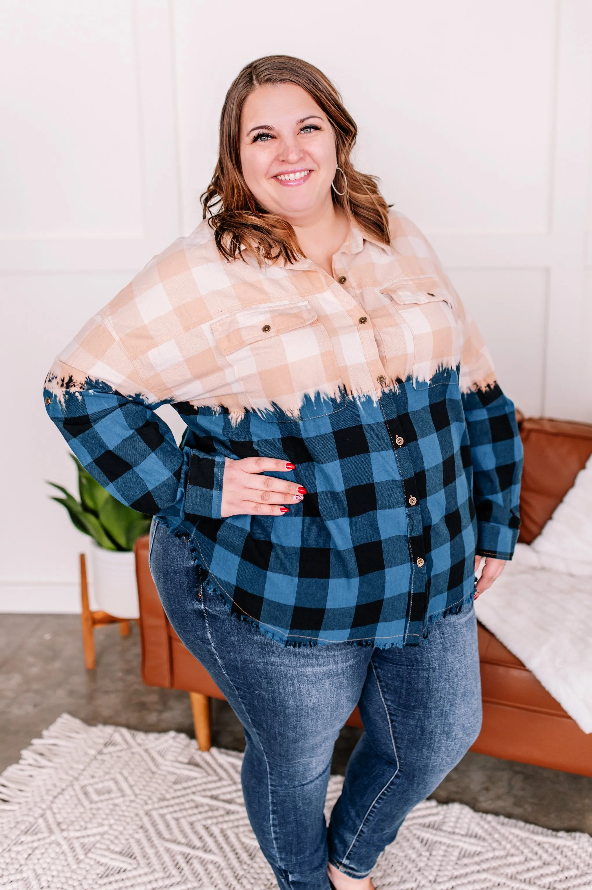 Well I'll Be Dipped Button Down Top