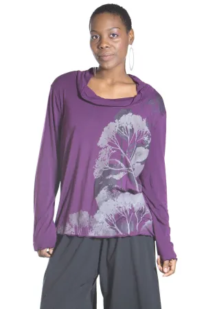 Winter Lace Cowl Top Printed