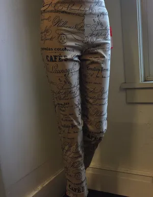 Women's Krazy Larry | 28" Ankle Pant | Paris Newsprint