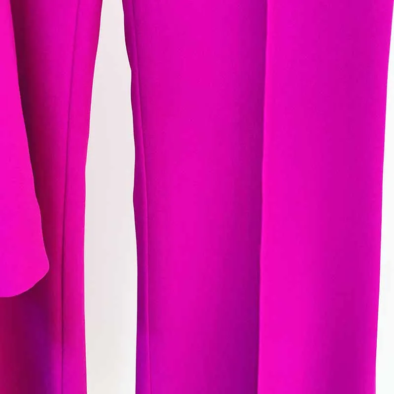 Women's Pantsuit Blazer High Waisted Flare Pants Suit Wedding Pantsuit