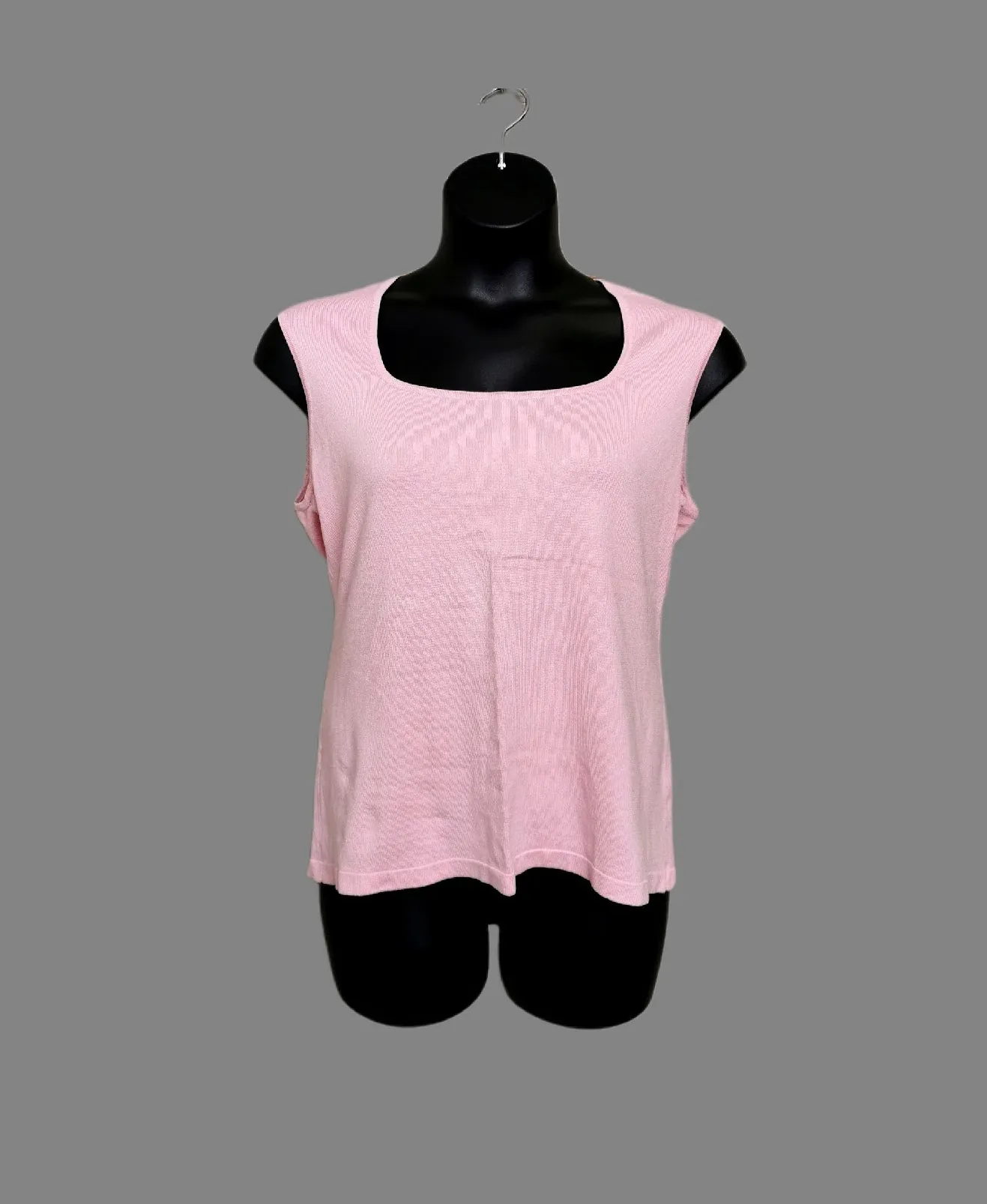 WOMENS PLUS SIZE 2X - LE CHATEAU, Soft Pink, Square Neck, Knit Top NWT B20