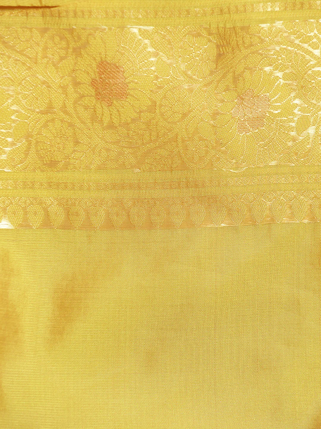 Yellow Silk Banarasi Zari Woven Heavy Saree