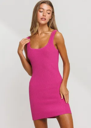 Yoko Ribbed Knit Dress, Two Colors
