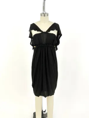 Yves Saint Laurent Sheer Draped Dress
