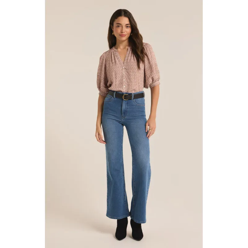 Z Supply Prairie Navi Ditsy Printed Top