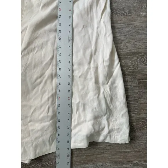 Zara EUC Satin Effect Wrap Blazer Dress Cream Oyster White Size M