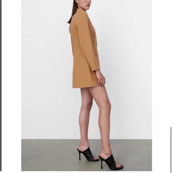Zara tan blazer dress