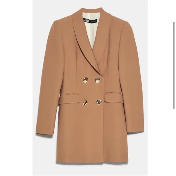 Zara tan blazer dress