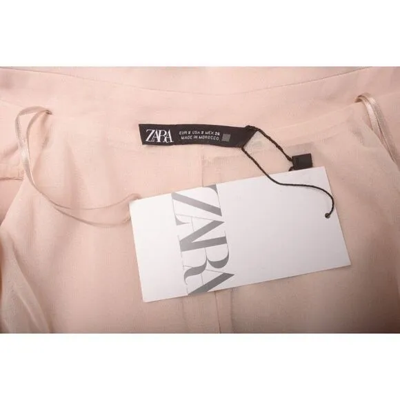 Zara Womens Wrap Blazer Dress Romper S Beige Ivory 0387/174 NWT